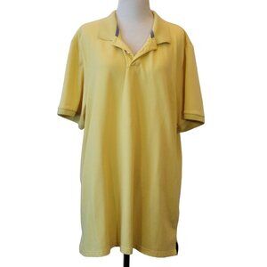 Old Navy Men's Size XL Pull Over Yellow Polo Short Sleeve Shirt 100% Cotton